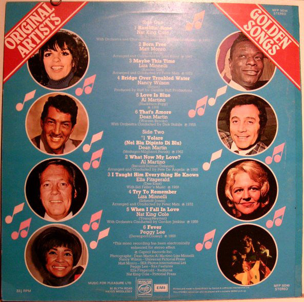 Various : Original Artists - Golden Songs (LP, Comp)