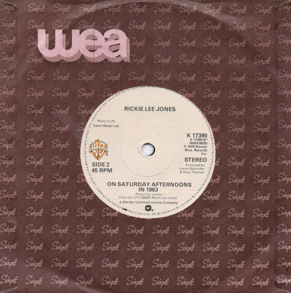 Rickie Lee Jones : Chuck E's In Love (7", Single)