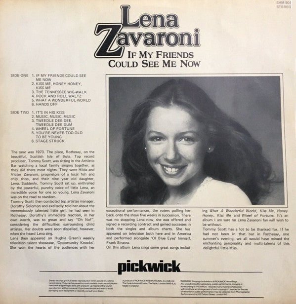Lena Zavaroni : If My Friends Could See Me Now (LP, Album, RE)