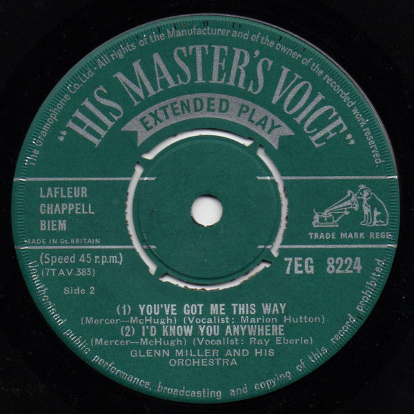 Glenn Miller And His Orchestra : Miller Memories (7", EP)