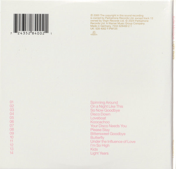 Kylie* : Light Years (CD, Album, RE, Gat)