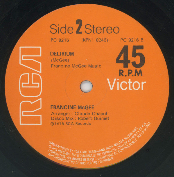 Francine McGee : Feelin' Good (12", Single)