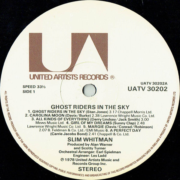 Slim Whitman : Ghost Riders In The Sky (LP)