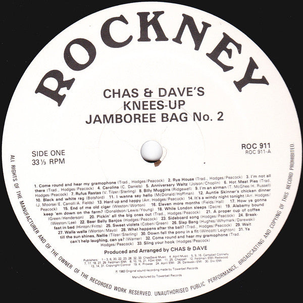 Chas And Dave : Chas'N'Daves Knees Up - Jamboree Bag No. 2 (LP, Album)