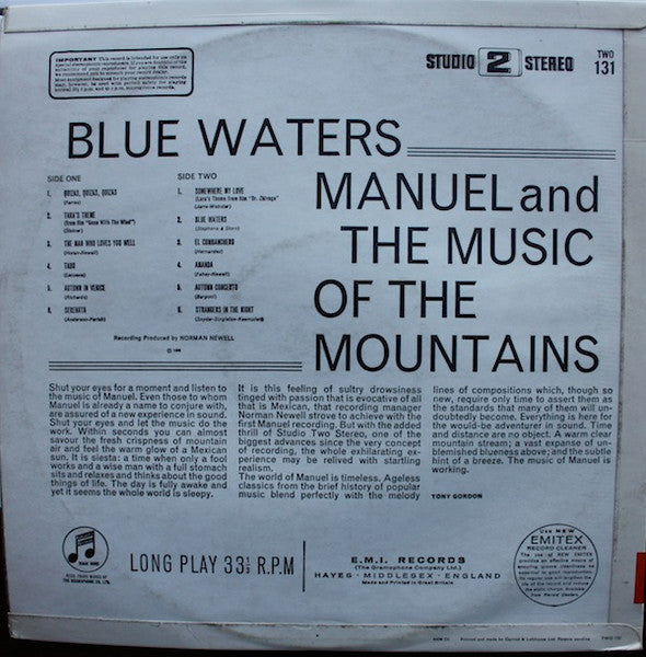 Manuel And His Music Of The Mountains : Blue Waters (LP)