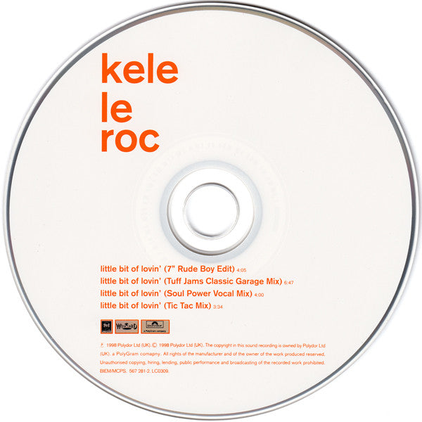 Kele Le Roc : Little Bit Of Lovin' (The Mixes) (CD, Single)
