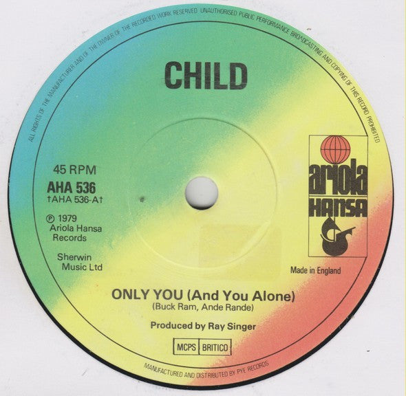Child (2) : Only You (And You Alone) (7", Single)