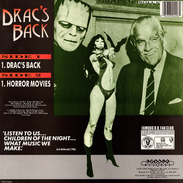 The Bollock Brothers : Drac's Back (12")