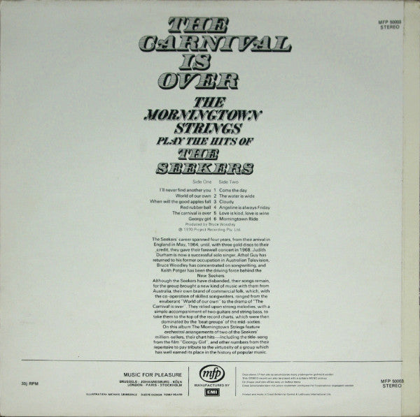 The Morningtown Strings : The Carnival Is Over (LP, Album)