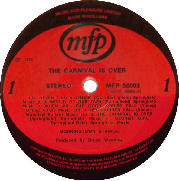 The Morningtown Strings : The Carnival Is Over (LP, Album)