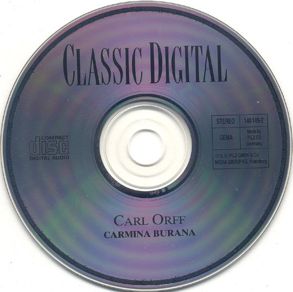 Carl Orff, Der Mozarteumchor Salzburg Und Das Mozarteum Orchester Salzburg, Kurt Prestel : Carmina Burana (CD, Album, RE)