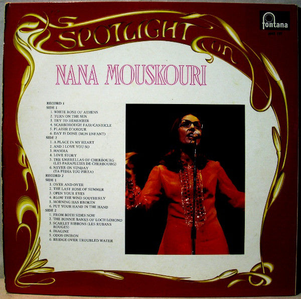 Nana Mouskouri : Spotlight On Nana Mouskouri (2xLP, Comp, Gat)