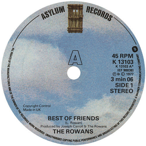 The Rowans (2) : Best Of Friends (7")
