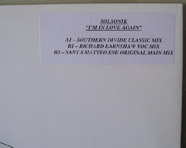 Solsonik feat Sabrynaah Pope : In Love Again (12", W/Lbl)