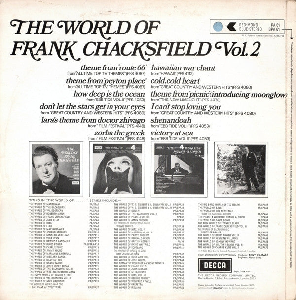 Frank Chacksfield : The World Of Frank Chacksfield Vol. 2 (LP, Comp)