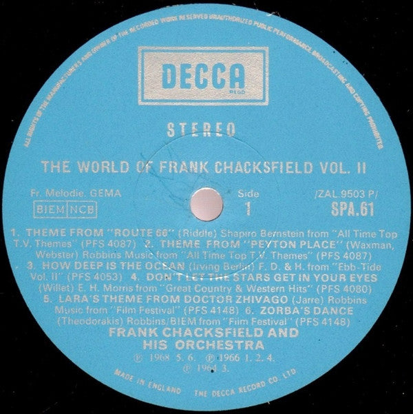 Frank Chacksfield : The World Of Frank Chacksfield Vol. 2 (LP, Comp)