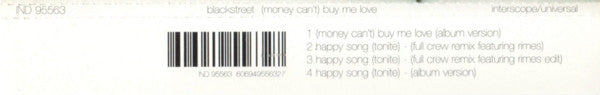 Blackstreet : (Money Can't) Buy Me Love (CD, Single, CD1)