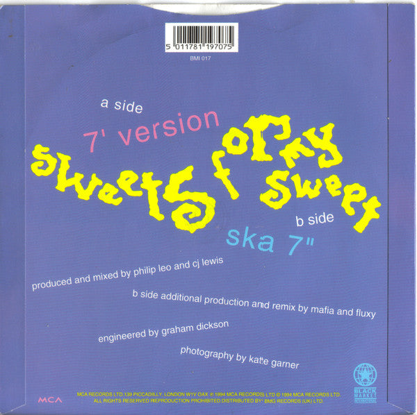 CJ Lewis : Sweets For My Sweet (7")