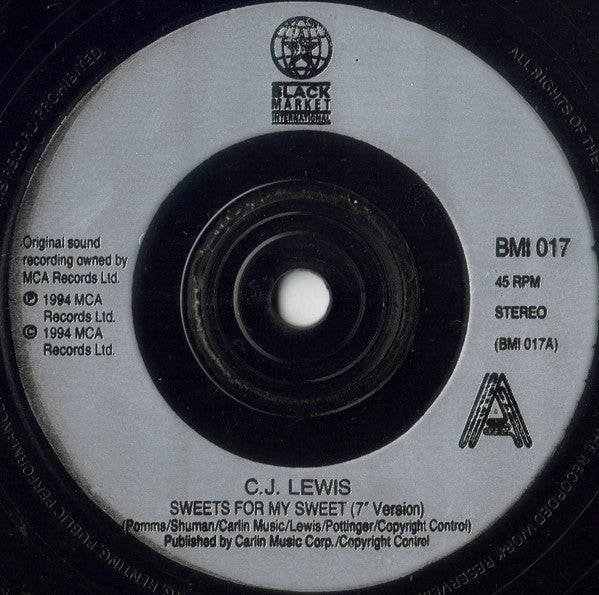 CJ Lewis : Sweets For My Sweet (7")