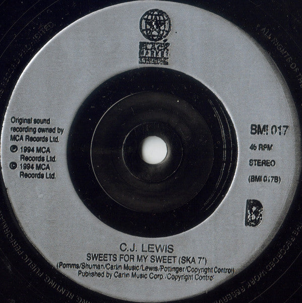 CJ Lewis : Sweets For My Sweet (7")