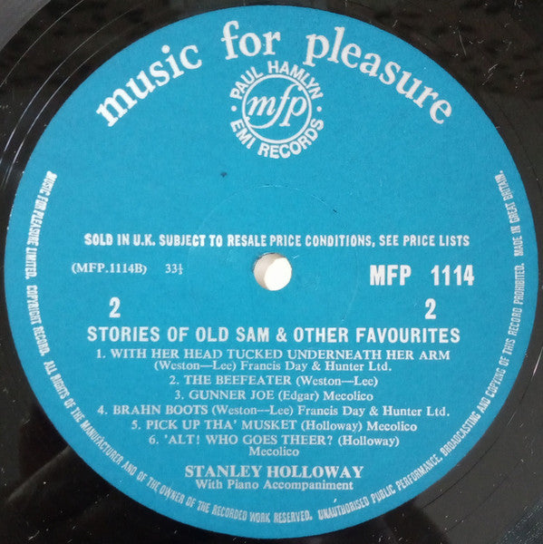 Stanley Holloway : Stories Of Old Sam & Other Favourites (LP, Comp)