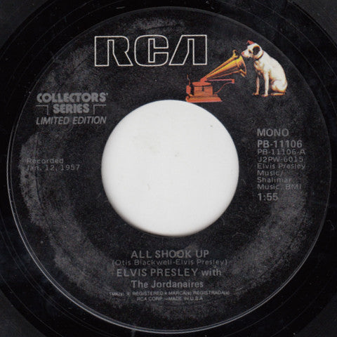 Elvis Presley With The Jordanaires : All Shook Up (7", Mono, Ltd, RE, Styrene, Ter)