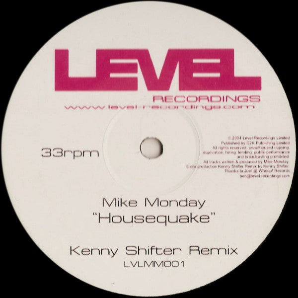Mike Monday : Housequake (12")