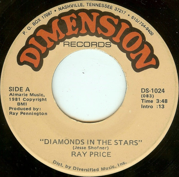 Ray Price : Diamonds In The Stars (7")