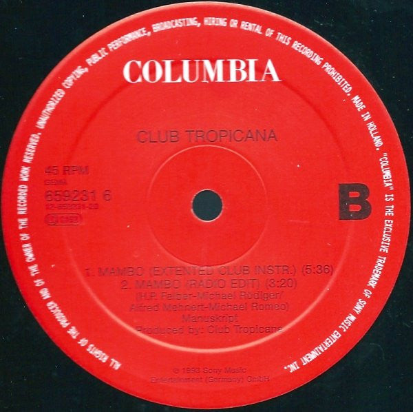 Club Tropicana : Mambo (12")