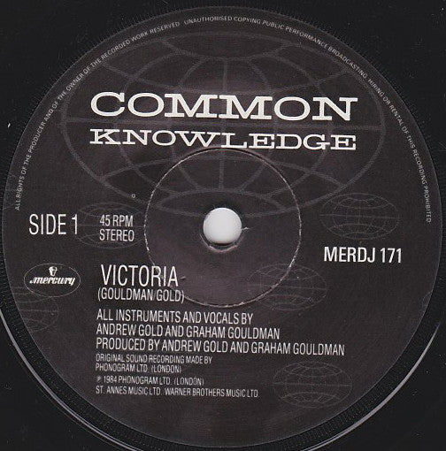 Common Knowledge : Victoria (7", Single)