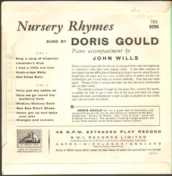 Doris Gould : Nursery Rhymes (7", EP)