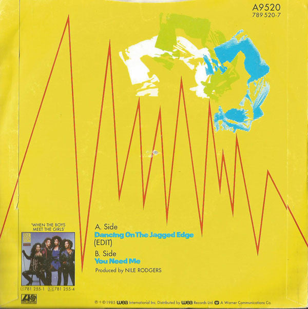 Sister Sledge : Dancing On The Jagged Edge (7", Single, Pap)