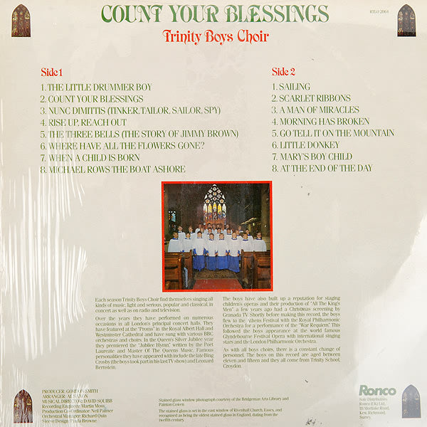 Trinity Boys' Choir : Count Your Blessings (LP, Album)