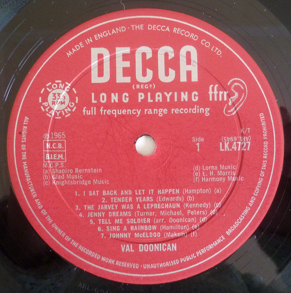 Val Doonican : More Shades Of Val Doonican (LP, Album, Mono)