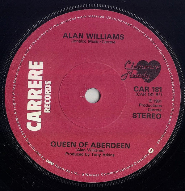 Alan Williams : Doing Things With You (7")