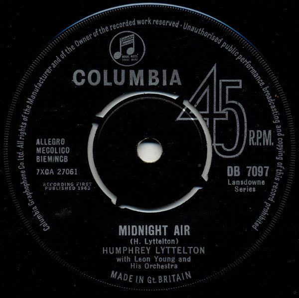 Humphrey Lyttelton With Leon Young : Carlos' Theme (7")