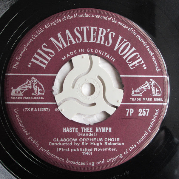 The Glasgow Orpheus Choir, Sir Hugh Roberton : Jesu Joy Of Man's Desiring (7")