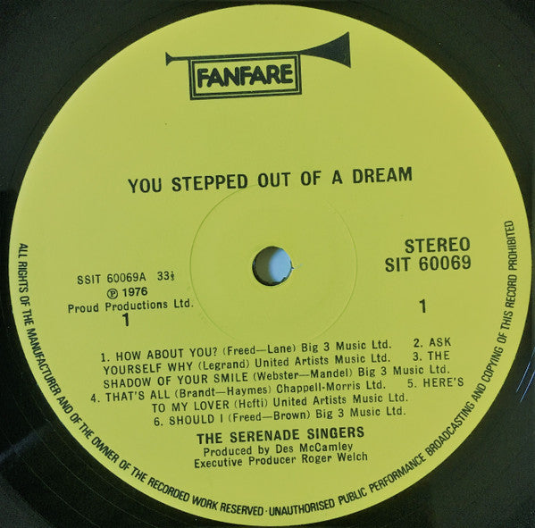 The Serenade Singers : You Stepped Out Of A Dream (LP, Album)