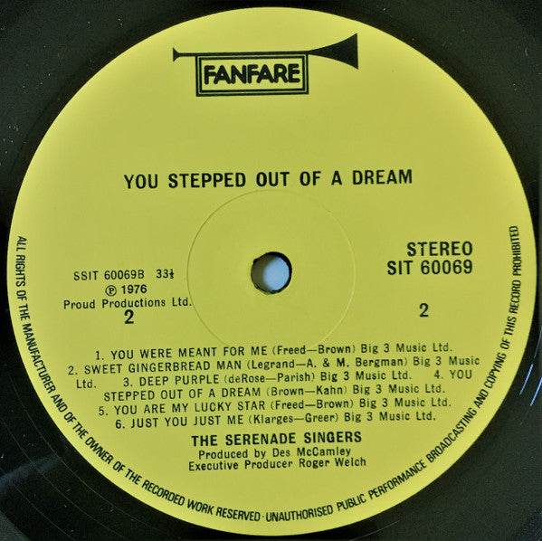 The Serenade Singers : You Stepped Out Of A Dream (LP, Album)