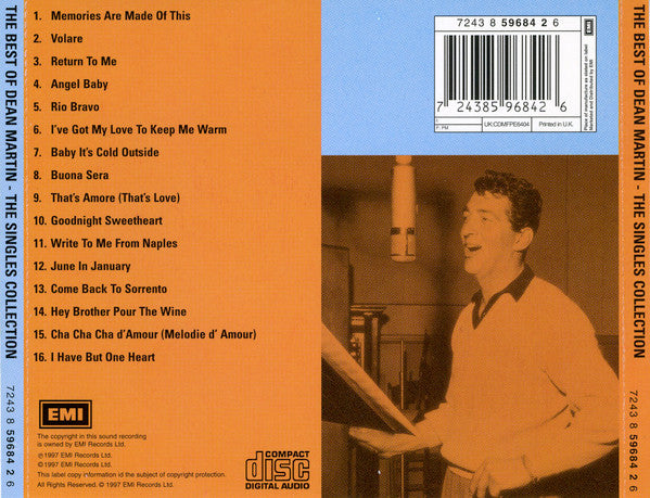 Dean Martin : The Best Of Dean Martin - The Singles Collection (CD, Album, Comp)