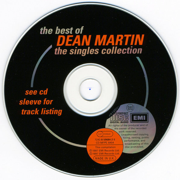 Dean Martin : The Best Of Dean Martin - The Singles Collection (CD, Album, Comp)