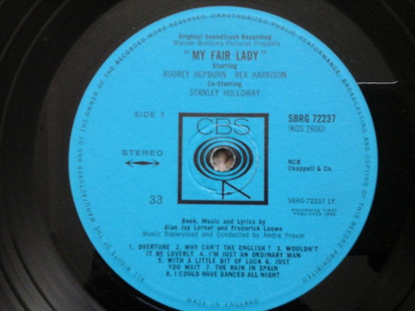 Rex Harrison : My Fair Lady - Original Soundtrack Recording (LP)