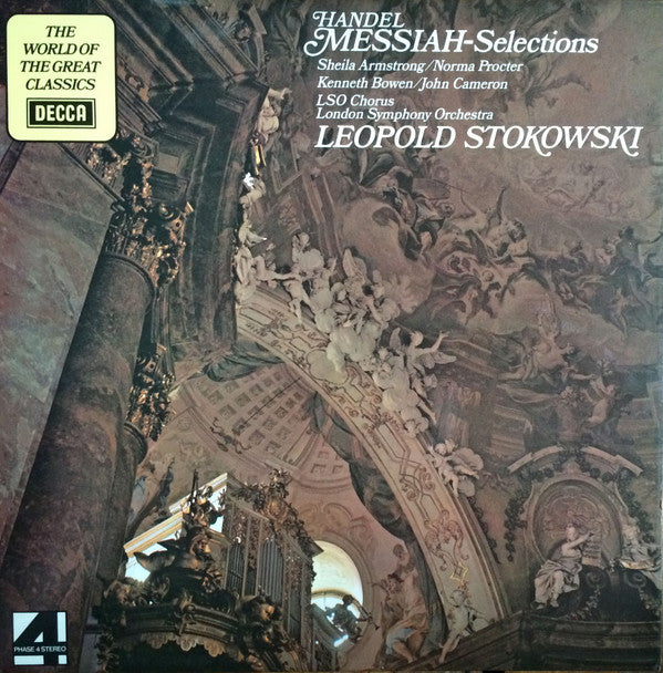 Georg Friedrich Händel, London Symphony Orchestra, Leopold Stokowski : Messiah-Selections (LP, Pha)