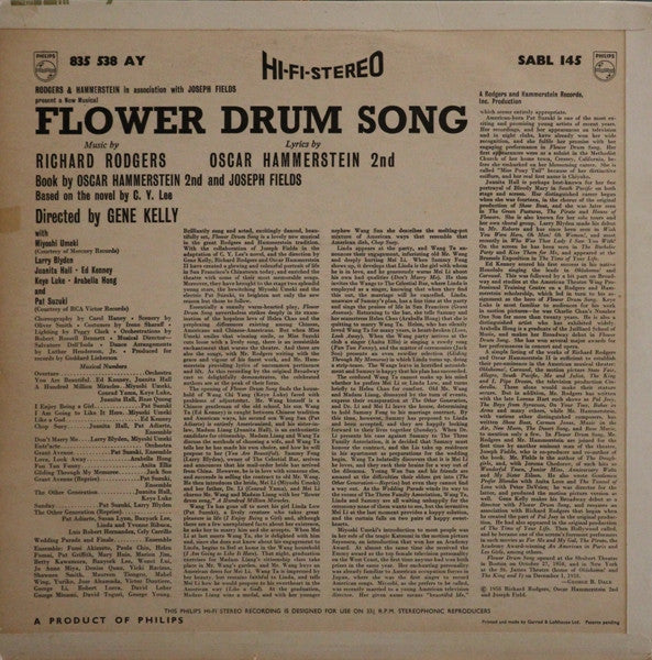 Rodgers & Hammerstein, Joseph Fields : Flower Drum Song (LP, Album)