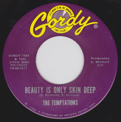 The Temptations : Beauty Is Only Skin Deep (7", Single, Roc)
