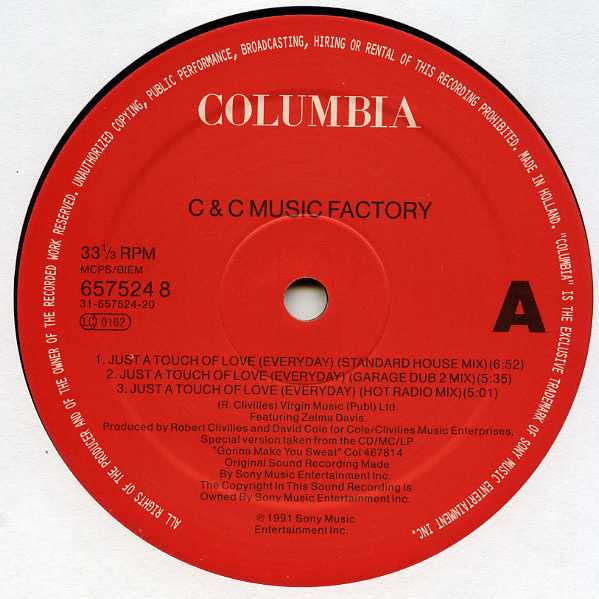 C & C Music Factory* : Just A Touch Of Love (Every Day) (12", Single)