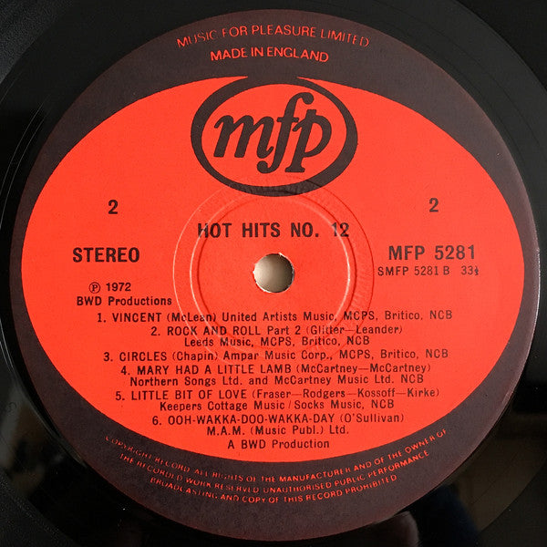 Unknown Artist : Hot Hits 12 (LP)