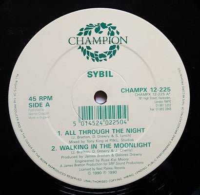 Sybil : All Through The Night (12")
