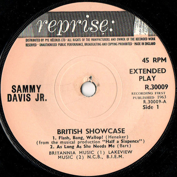 Sammy Davis Jr. : British Showcase (7", EP, Mono)
