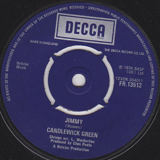 Candlewick Green : Leave A Little Love (7", Single)